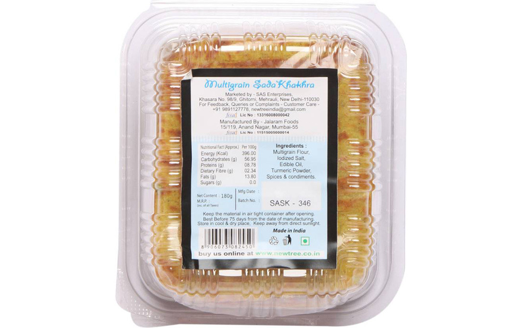 New Tree Multigrain Sada Khakhra    Box  180 grams